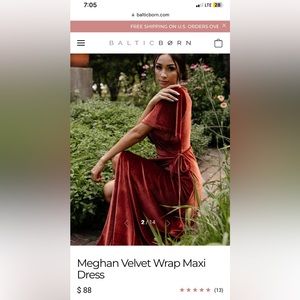 Meghan Velvet Wrap Maxi Dress